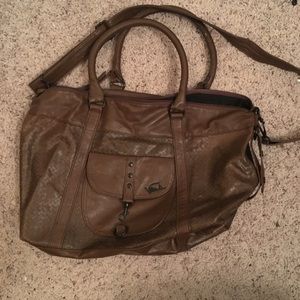 Vans brown leather satchel bag